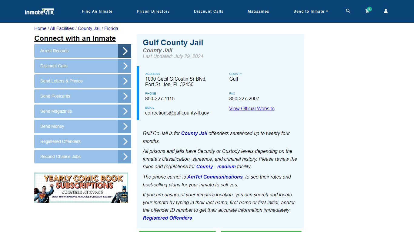 Gulf County Jail - Inmate Locator