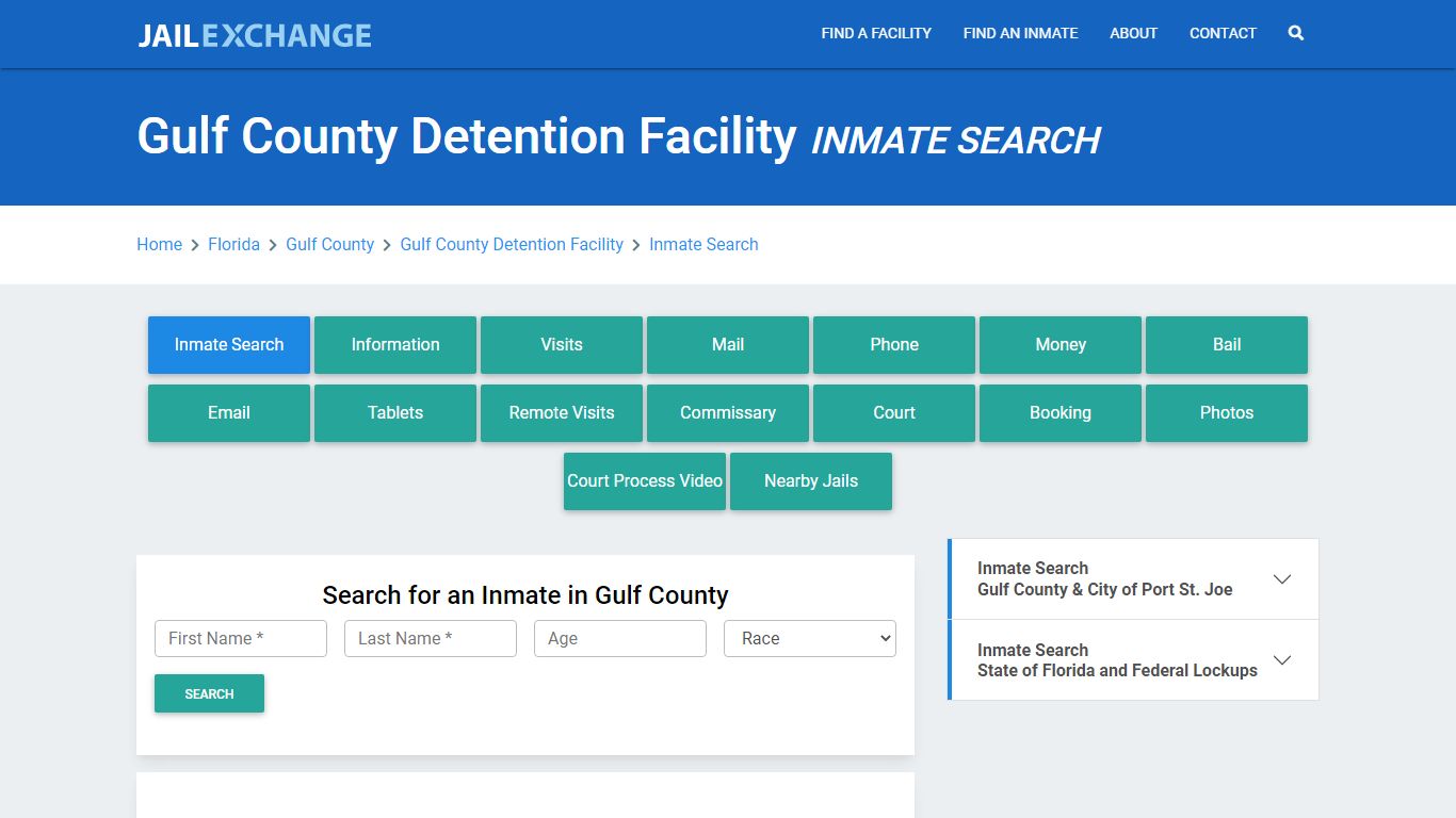 Gulf County Detention Facility Inmate Search - Jail Exchange